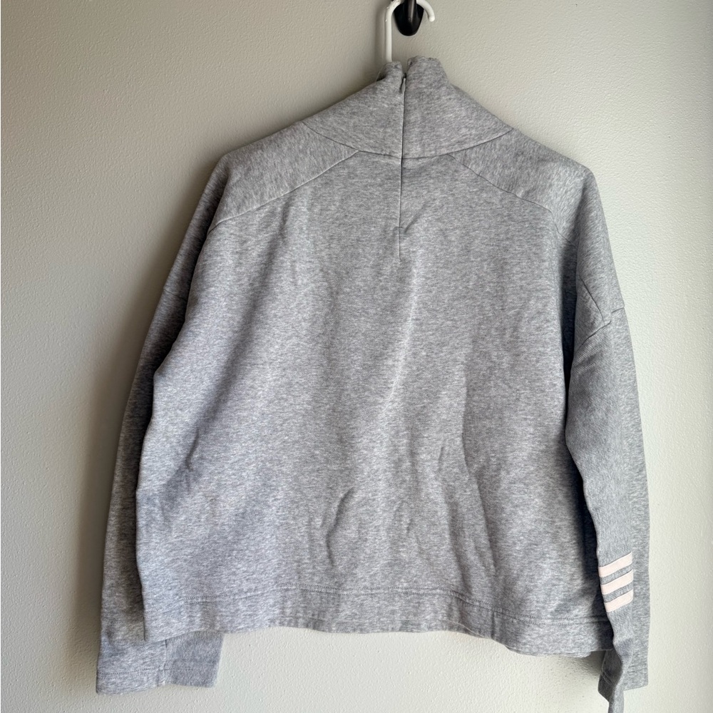 Adidas Women's Gray Cowl Neck Sweater - Picture 2 of 4